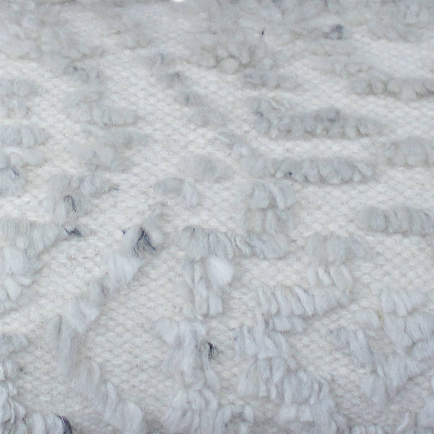 Verde Lumber Cushion-II, 36x91 cm, Natural White, Grey, Wool, Hand Knotted, Handknotted, All Cut