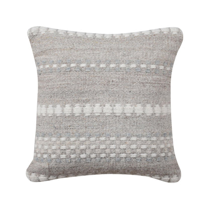 VERNOUX CUSHION - IVORY/BLUE/BEIGE - HAND WOVEN - WOOL