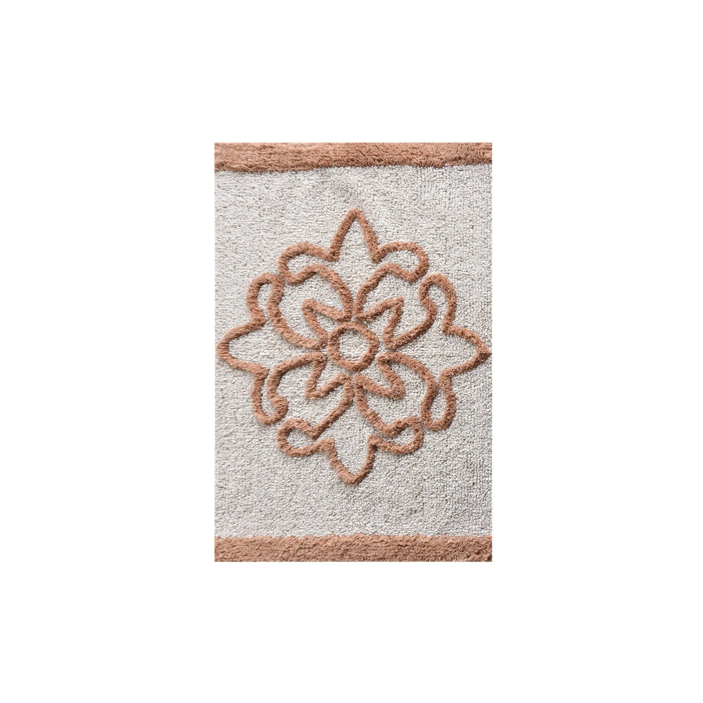 VREDEN BATH RUG - NATURAL/BEIGE - TABLE TUFTED - COTTON