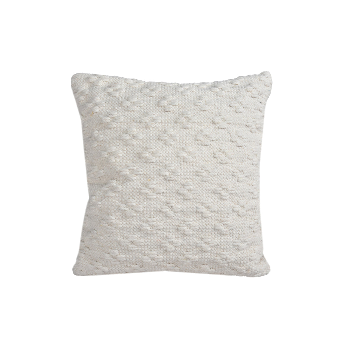 VIGNALE CUSHION - HANDWOVEN - WOOL - IVORY