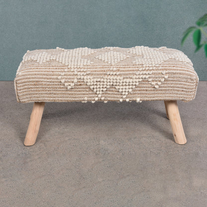 WEDGE BENCH - JUTE/ WOOL