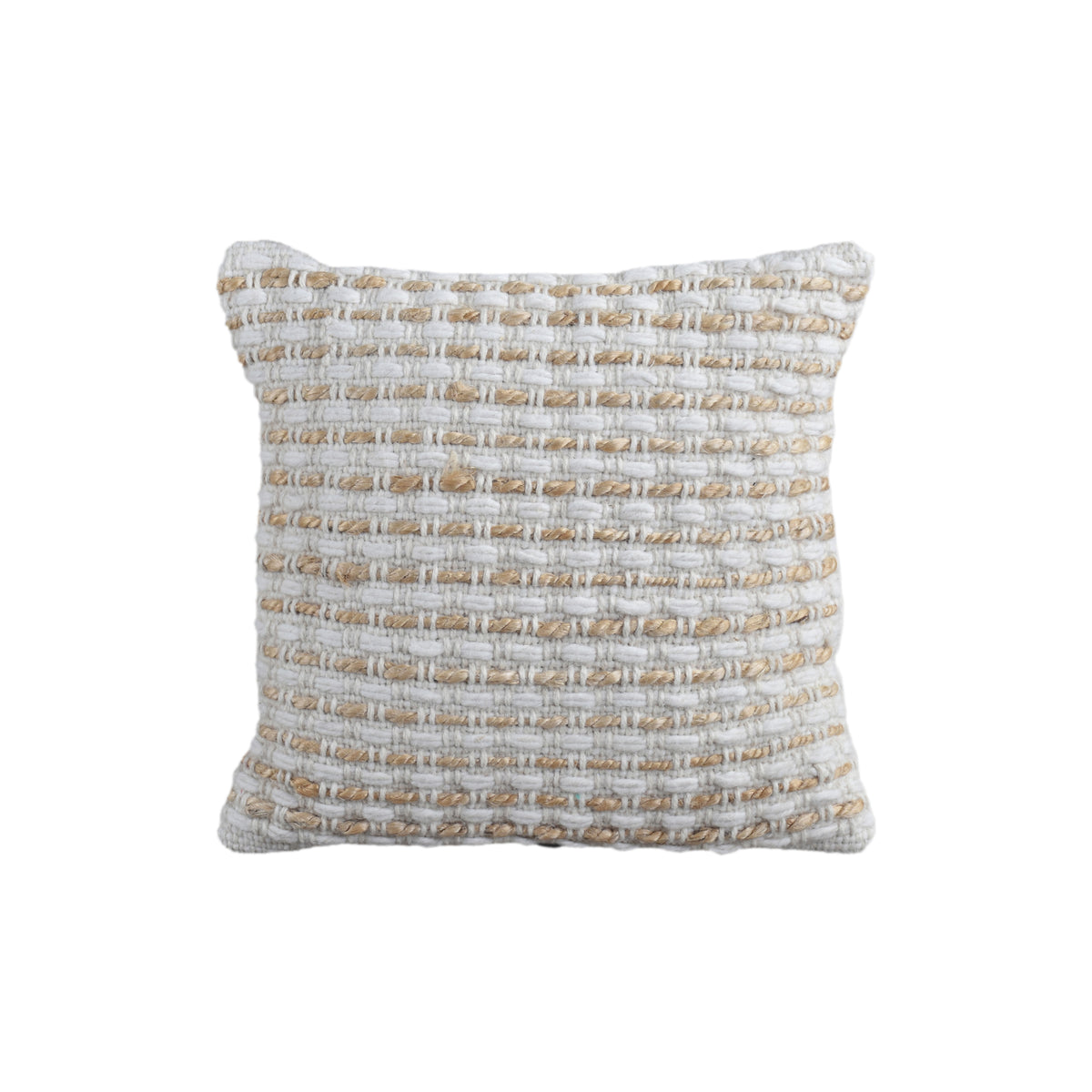 WEISZ CUSHION - JUTE/WOOL - IVORY/NATURAL - HANDWOVEN
