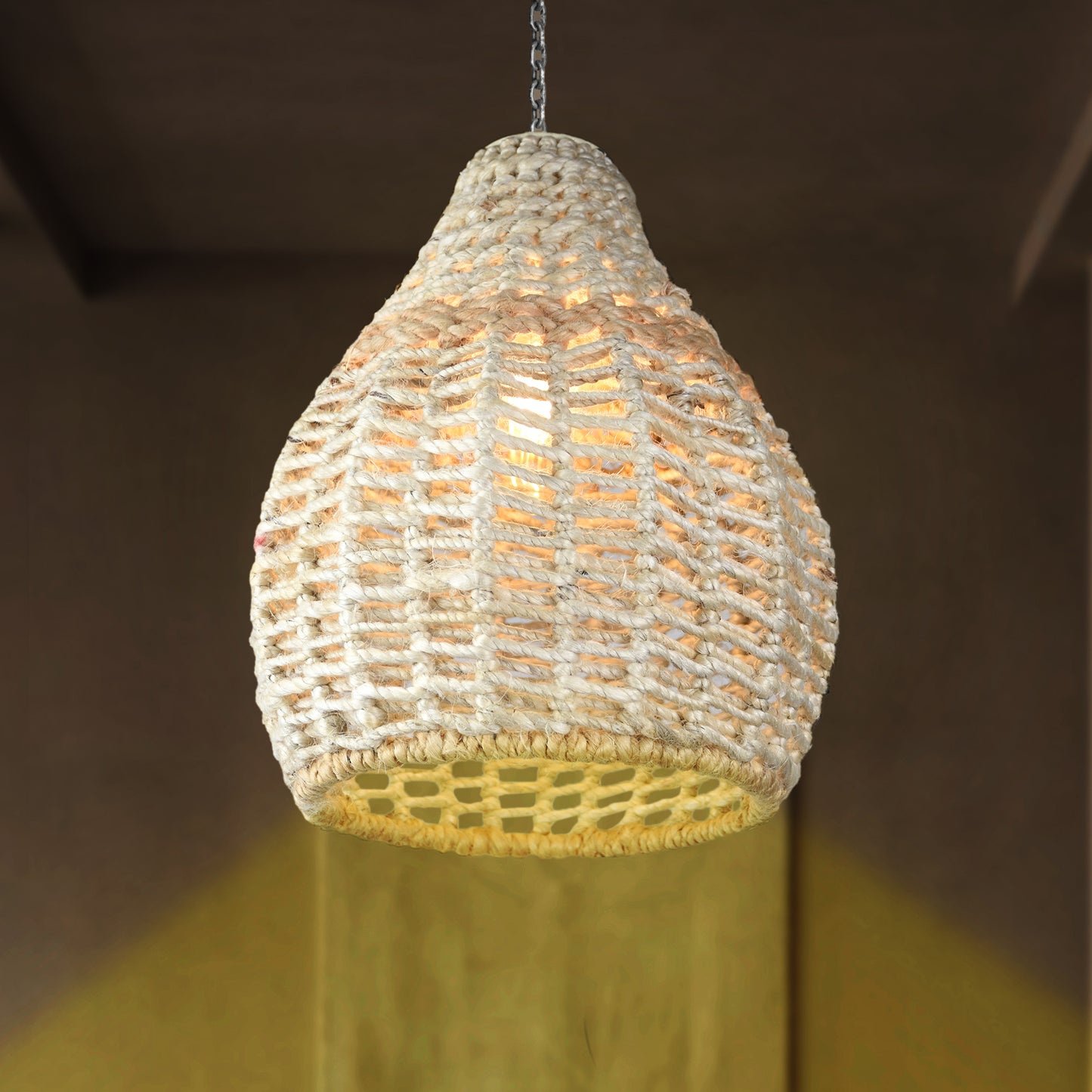 WESTMORE LAMP - IVORY/NATURAL - HAND MADE - JUTE