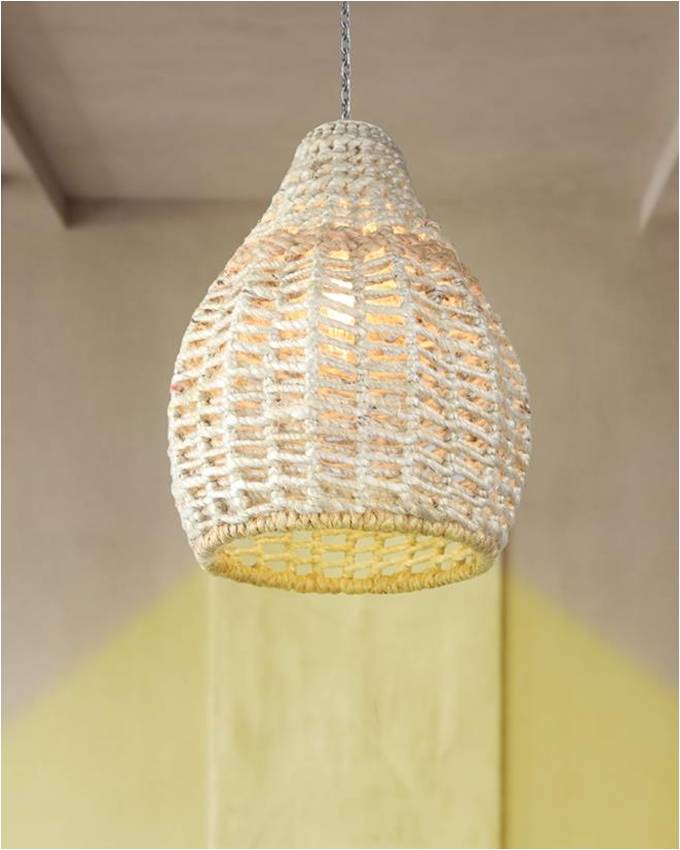 WESTMORE LAMP - IVORY/NATURAL - HAND MADE - JUTE