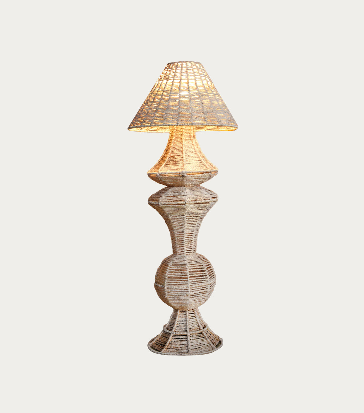 YUVAN FLOOR LAMP - BEIGE - HAND MADE - JUTE