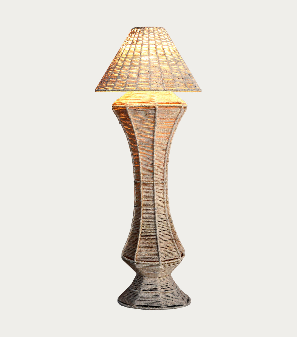 ZAYLO FLOOR LAMP - BEIGE - HAND MADE - JUTE