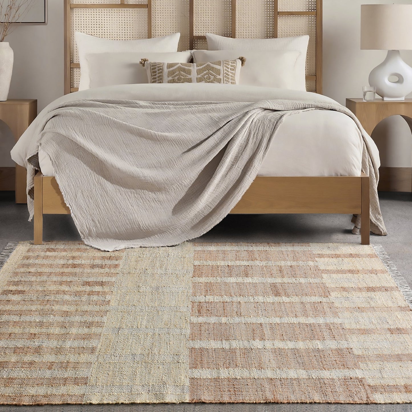 BELCONNEN RUG - NATURAL/ IVORY - JUTE