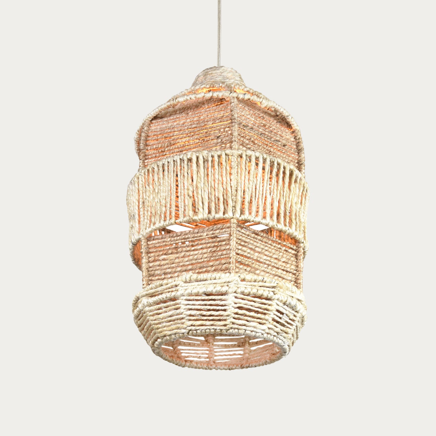 CRAMPTON LAMP - NATURAL/IVORY - HAND MADE - JUTE