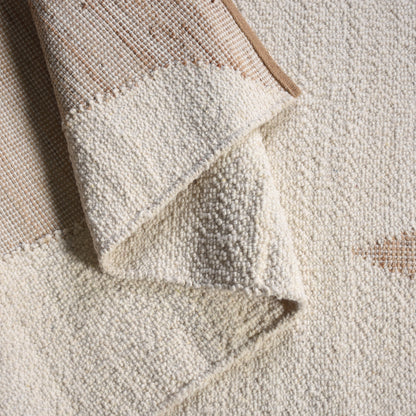 DOBREV-II RUG - IVORY/NATURAL - HAND WOVEN - WOOL/JUTE