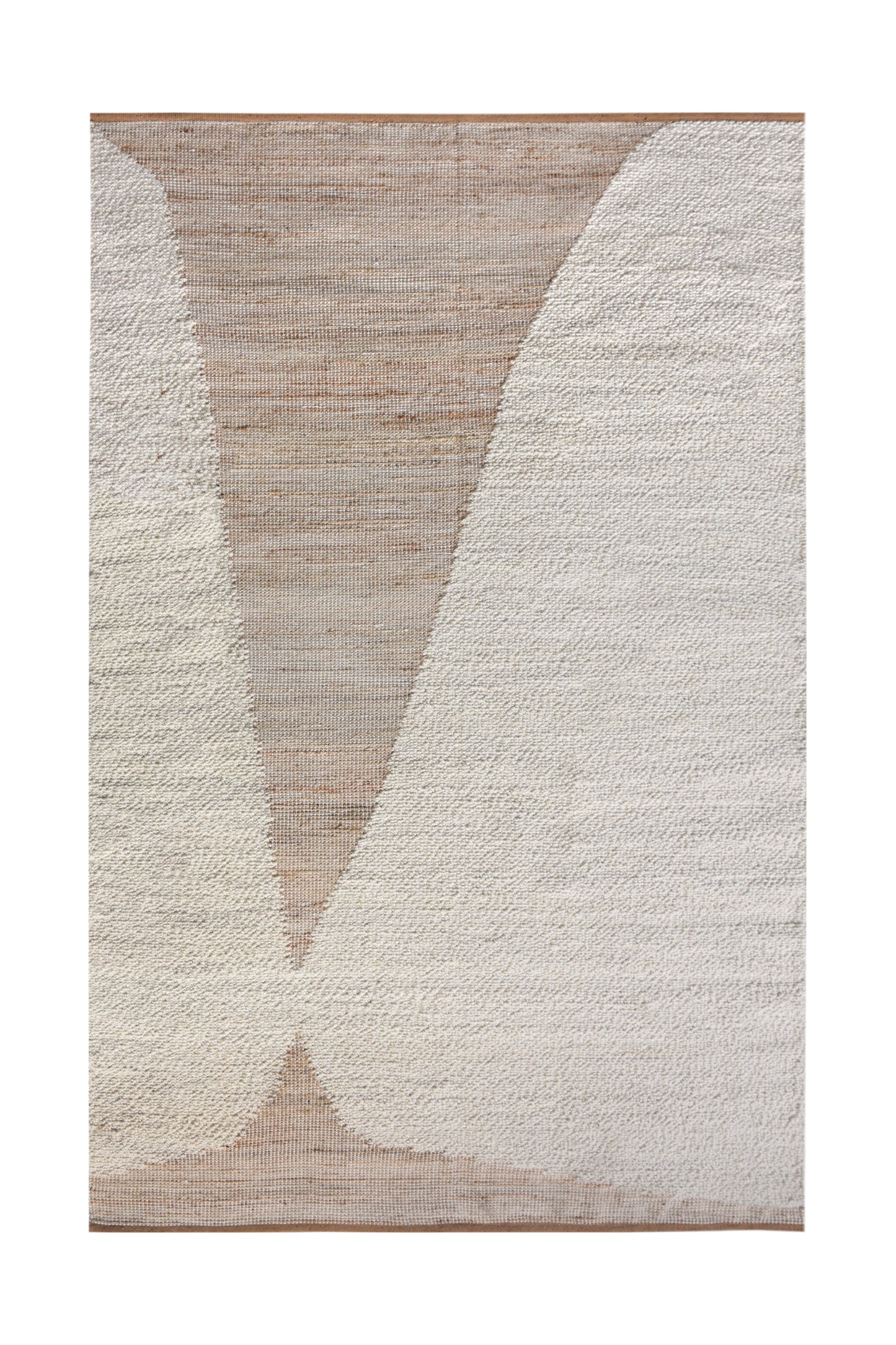 DOBREV-II RUG - IVORY/NATURAL - HAND WOVEN - WOOL/JUTE