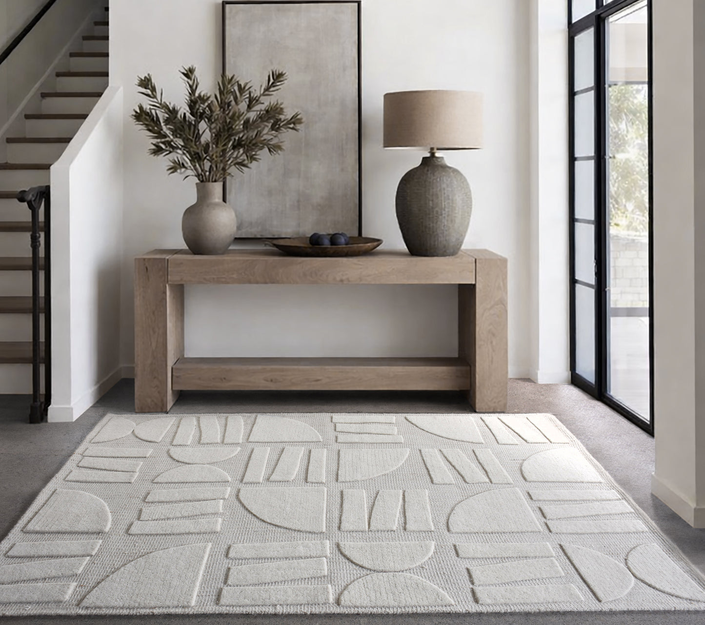 FELION RUG - WOOL - HAND TUFTED - BEIGE/IVORY