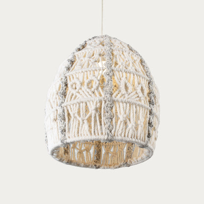 IYAMU LAMP - IVORY/GREY - HAND MADE - WOOL