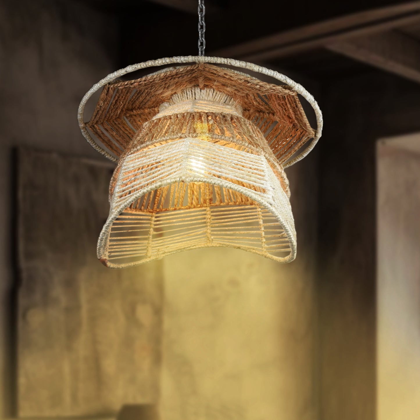 LOCHT LAMP - NATURAL/IVORY - HAND MADE - JUTE