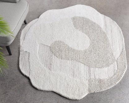 LOSKOP RUG - IVORY/BEIGE - HAND TUFTED - WOOL