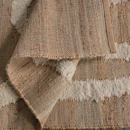 MANZANA RUG - NATURAL/ IVORY - JUTE/COTTON SALVAGE - HAND WOVEN