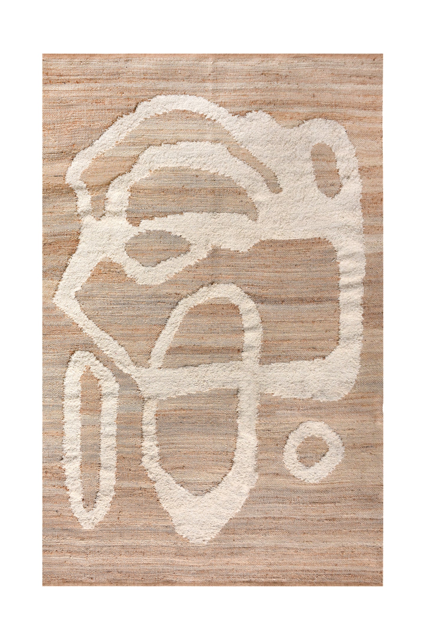 MANZANA RUG - NATURAL/ IVORY - JUTE/COTTON SALVAGE - HAND WOVEN