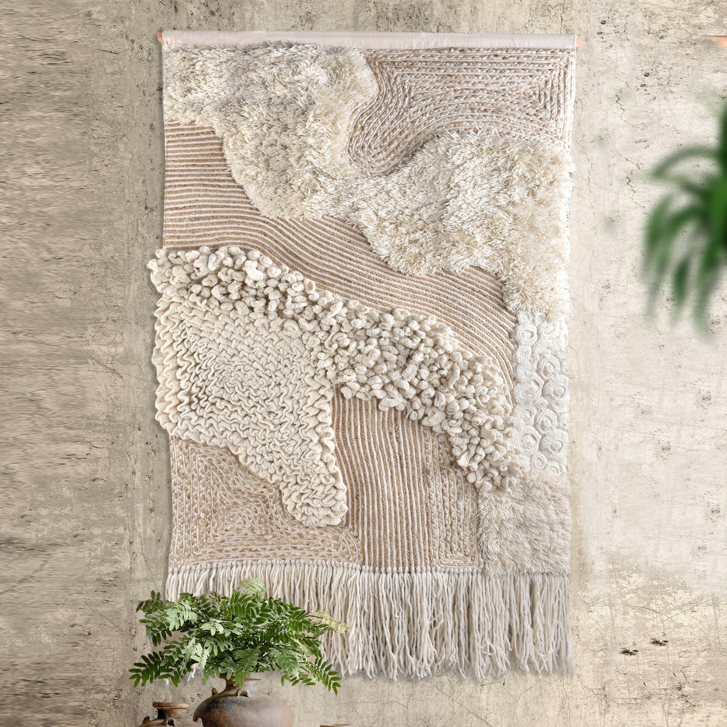 MARMELOS WALL HANGING - WOOL -IVORY