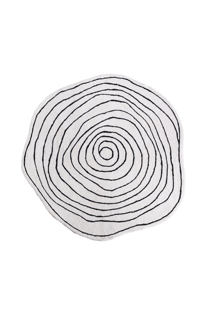 MELUR RUG - IVORY/CHARCOAL - HAND TUFTED - WOOL
