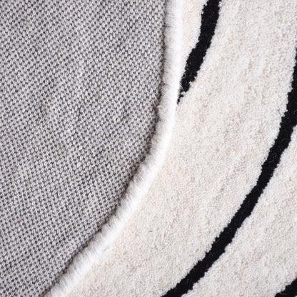MELUR RUG - IVORY/CHARCOAL - HAND TUFTED - WOOL