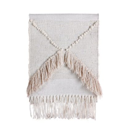 OBARSIA WALL HANGING - IVORY/BEIGE - HAND WOVEN - WOOL