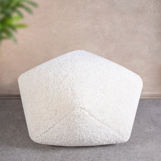 OGIEM POUF - IVORY - HAND WOVEN - WOOL