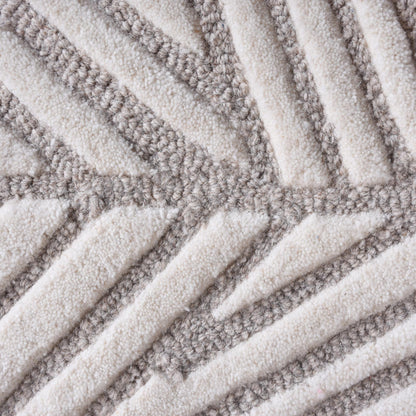 RANTAO RUG - IVORY/GREY - HAND TUFTED - WOOL