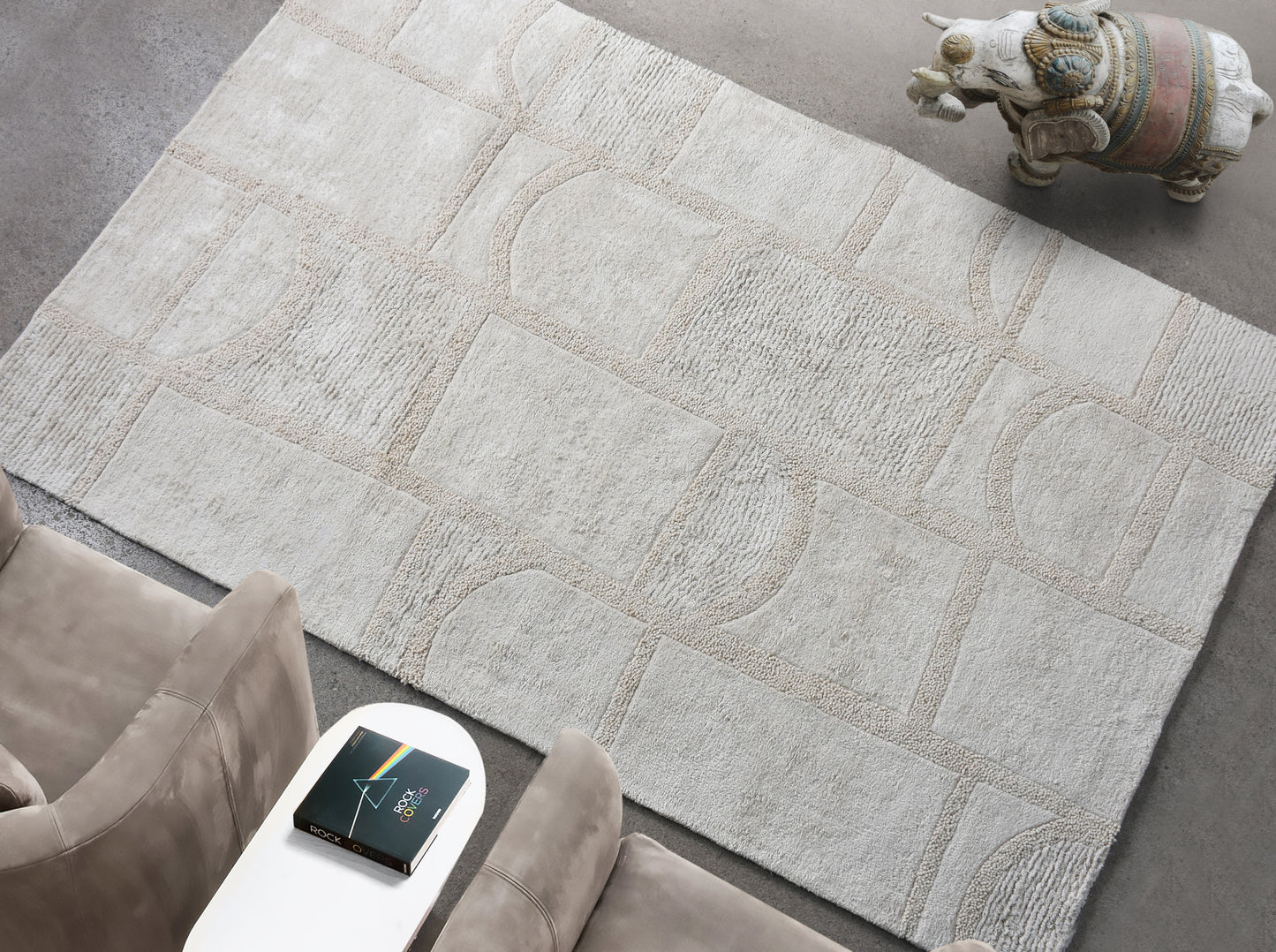 SYANNO-II RUG - COTTON/CHENILLE - TABLE TUFTED - IVORY