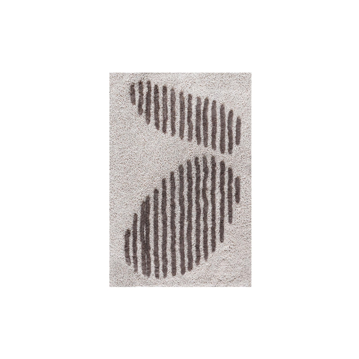 UBARANA BATH RUG - NATURAL/BROWN - TABLE TUFTED - COTTON