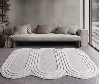 TAGUAI-II RUG - IVORY - HAND WOVEN, OVER TUFTED - WOOL