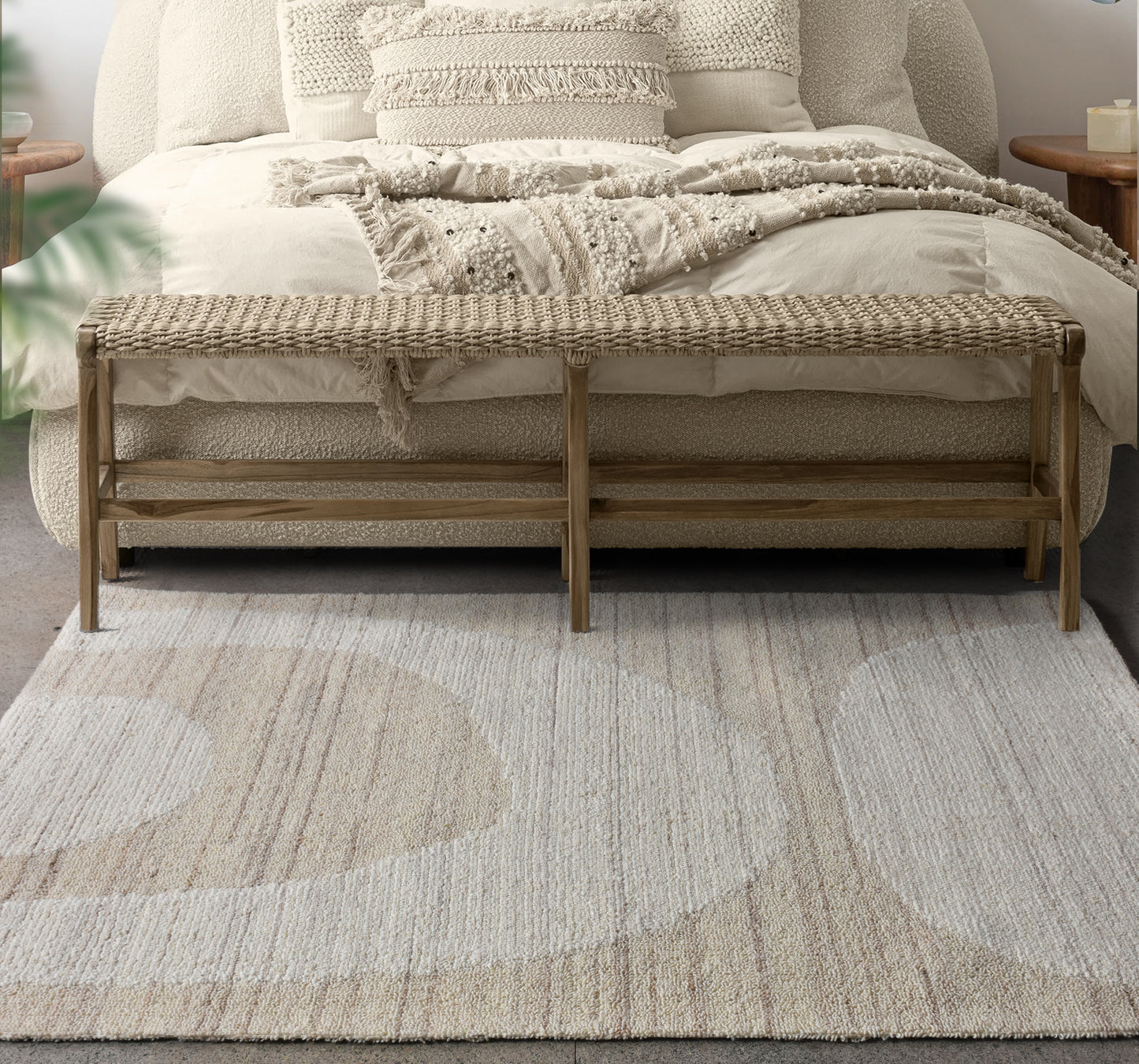 TOOMS RUG - IVORY - WOOL - HAND WOVEN, OVER TUFTED