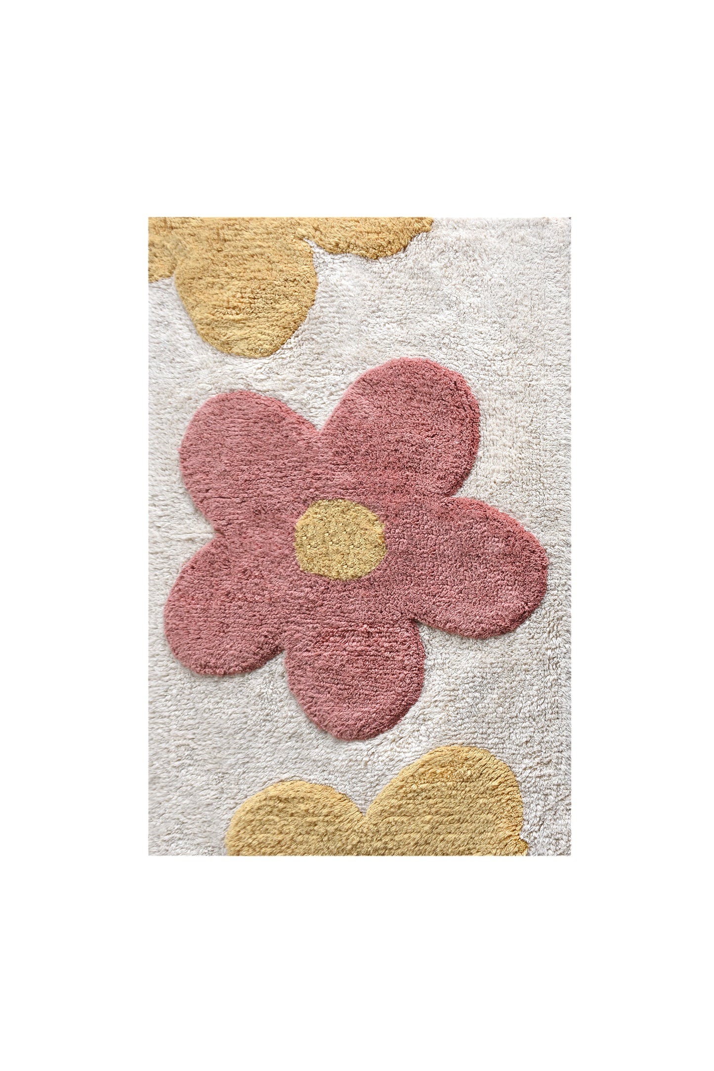 DIPINI BATH RUG - IVORY/BLUSH/YELLOW - TABLE TUFTED - COTTON