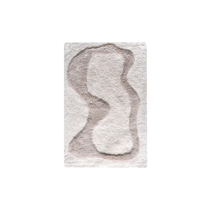 NKHOLI BATH RUG - IVORY/GREY - TABLE TUFTED - COTTON