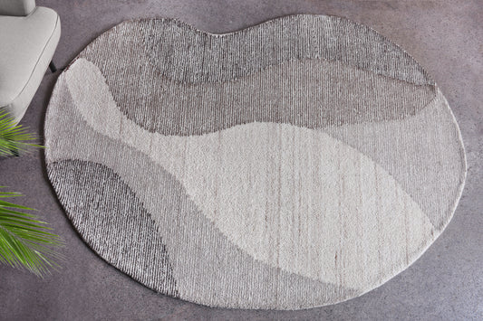 TWEEFON RUG - IVORY/NATURAL - HANDWOVEN, OVER TUFTED - WOOL