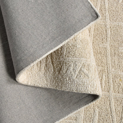 VLASINA RUG - WOOL - IVORY - HAND WOVEN, OVER TUFTED