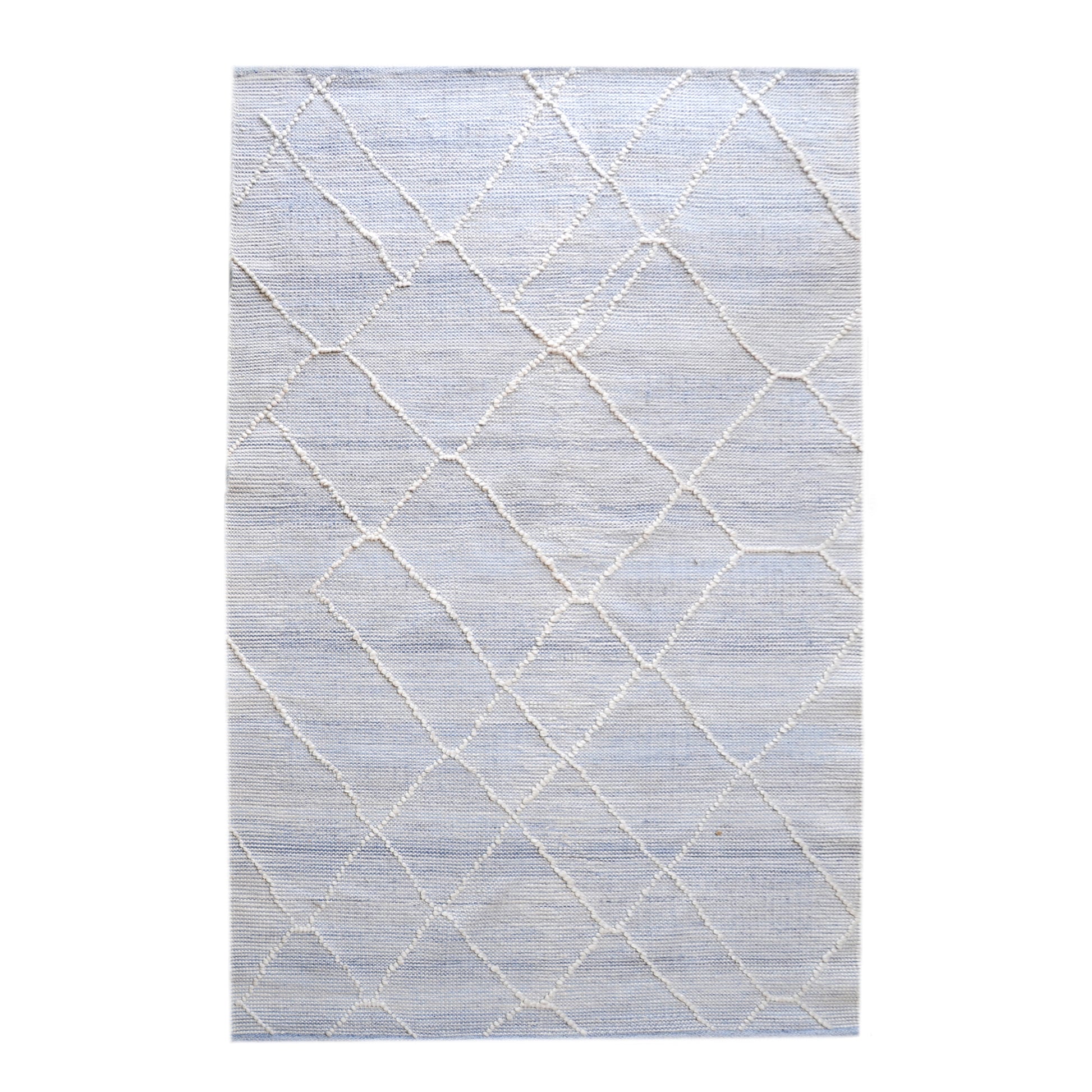 Area Rug, Bedroom Rug, Living Room Rug, Living Area Rug, Indian Rug, Office Carpet, Office Rug, Shop Rug Online, Pet, Blue, Natural White, Pitloom, All Loop, Geometrical