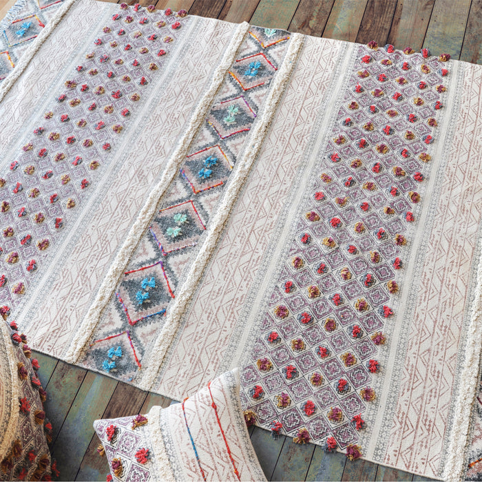 ADONO RUG - COTTON/ PRINTED/ WOOL/ POLYESTER