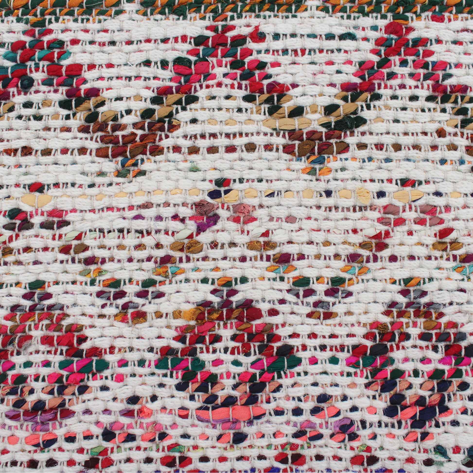 Area Rug, Bedroom Rug, Living Room Rug, Living Area Rug, Indian Rug, Office Carpet, Office Rug, Shop Rug Online, Wool, Recycled Fabric, Natural White, Multi, Pitloom, Flat Weave, geometric 