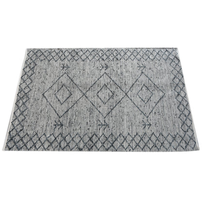 Area Rug, Bedroom Rug, Living Room Rug, Living Area Rug, Indian Rug, Office Carpet, Office Rug, Shop Rug Online, Leather, Grey, Pitloom, Flat Weave, diamond 