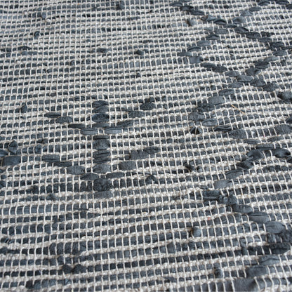 Area Rug, Bedroom Rug, Living Room Rug, Living Area Rug, Indian Rug, Office Carpet, Office Rug, Shop Rug Online, Leather, Grey, Pitloom, Flat Weave, diamond 