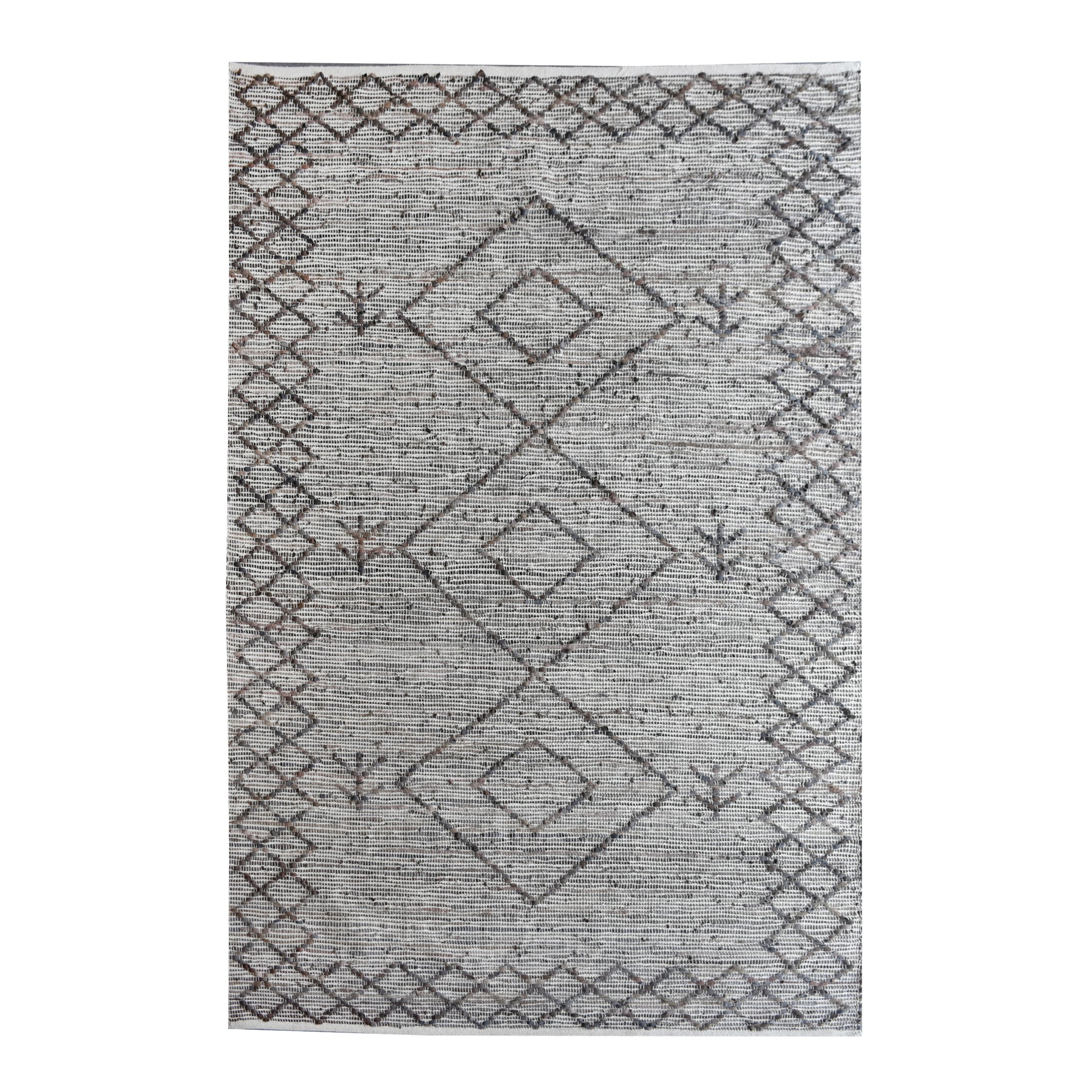 Area Rug, Bedroom Rug, Living Room Rug, Living Area Rug, Indian Rug, Office Carpet, Office Rug, Shop Rug Online, Leather, Brown, Pitloom, Flat Weave, diamond 