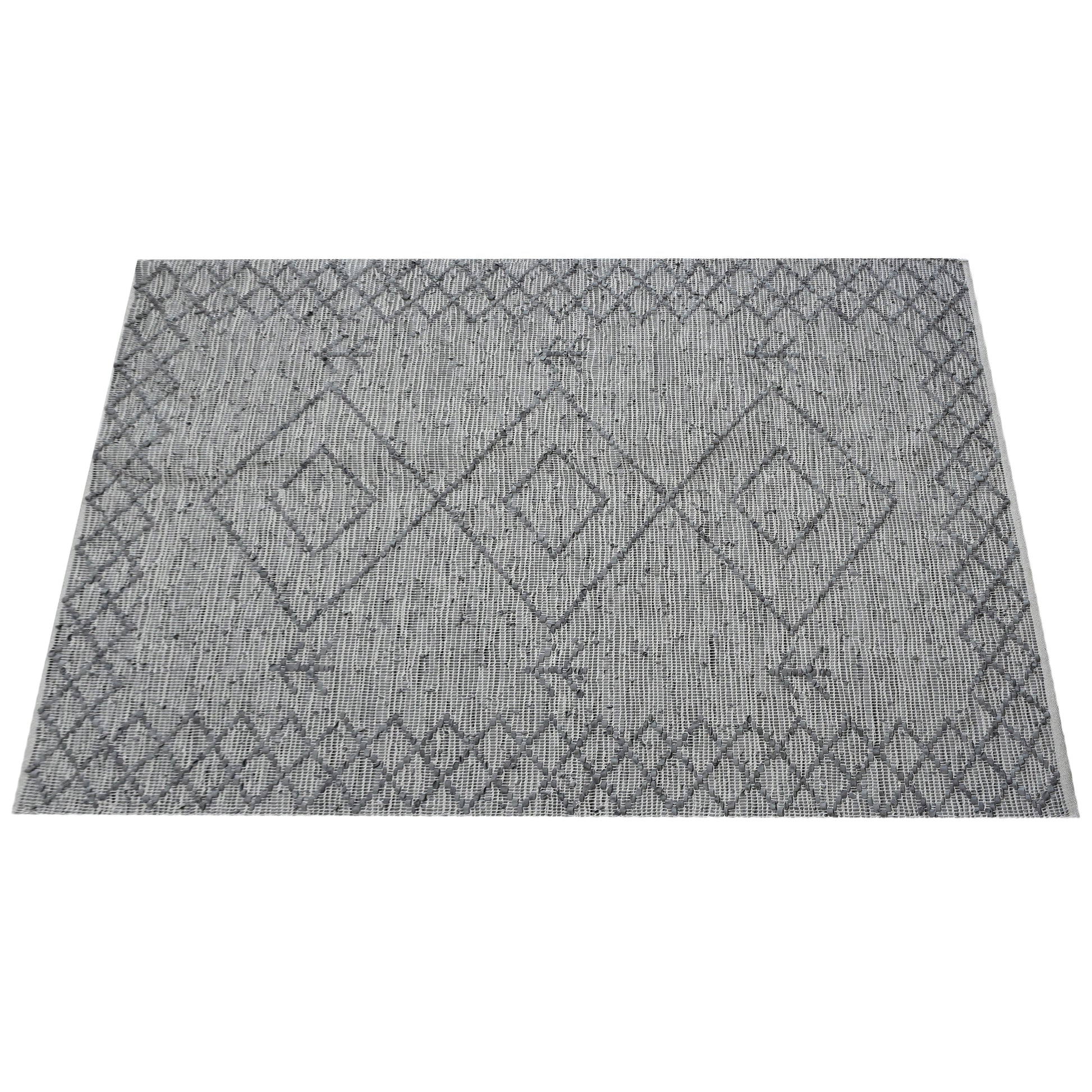 Area Rug, Bedroom Rug, Living Room Rug, Living Area Rug, Indian Rug, Office Carpet, Office Rug, Shop Rug Online, Leather, Silver, Pitloom, Flat Weave, diamond 