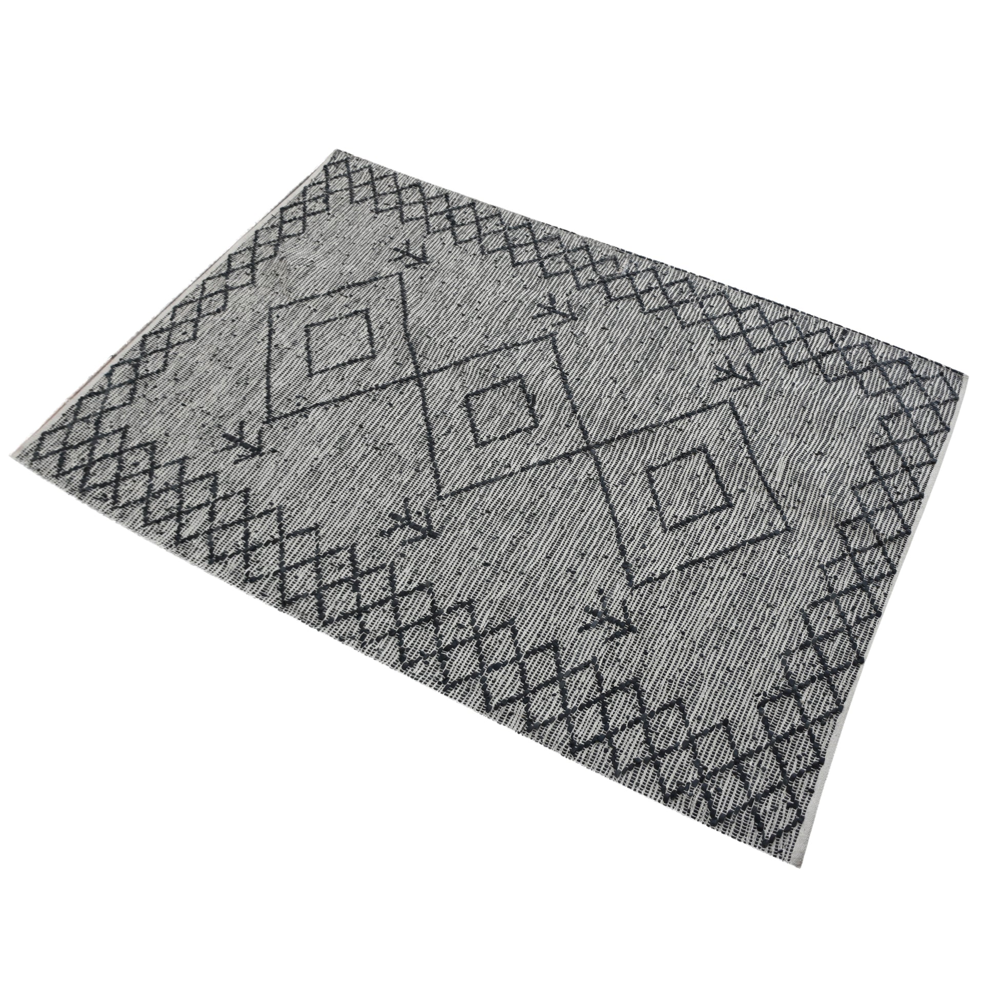 Area Rug, Bedroom Rug, Living Room Rug, Living Area Rug, Indian Rug, Office Carpet, Office Rug, Shop Rug Online, Leather, Charcoal, Pitloom, Flat Weave, diamond 