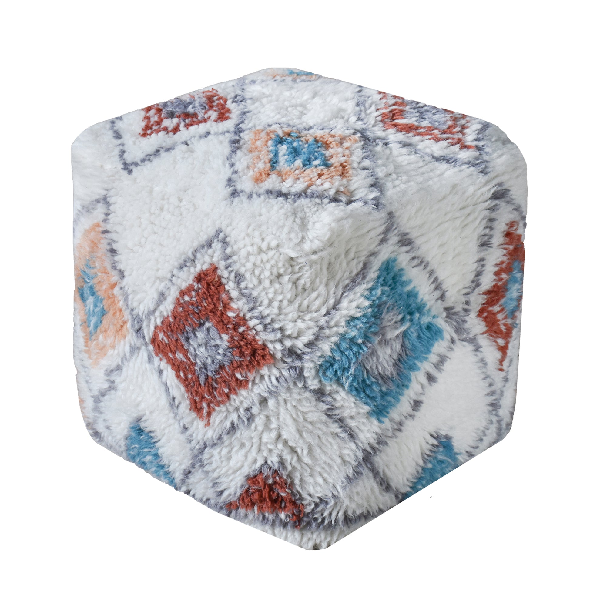 Albon Pouf, Nz Wool, Multi, Bm Sn, All Cut