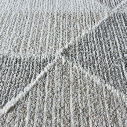 Area Rug, Bedroom Rug, Living Room Rug, Living Area Rug, Indian Rug, Office Carpet, Office Rug, Shop Rug Online, Wool, Natural, Hand woven, Cut And Loop, Geometrical
