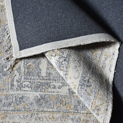 Area Rug, Bedroom Rug, Living Room Rug, Living Area Rug, Indian Rug, Office Carpet, Office Rug, Shop Rug Online, Wool, Cotton, Gold, Charcoal, Bm Fn, All Cut, Printed 