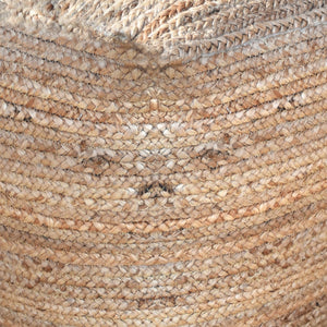 Aranton Pouf, Hemp, Natural, Hm Stitching, Flat Weave