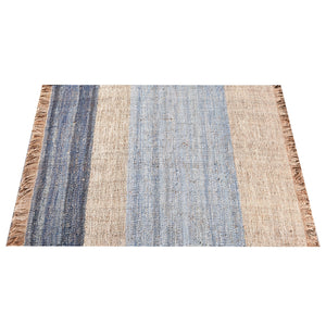 Area Rug, Bedroom Rug, Living Room Rug, Living Area Rug, Indian Rug, Office Carpet, Office Rug, Shop Rug Online, Denim, Hemp, Natural, Blue, Punja, Flat Weave, Textured