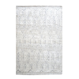 Area Rug, Bedroom Rug, Living Room Rug, Living Area Rug, Indian Rug, Office Carpet, Office Rug, Shop Rug Online, Wool, Viscose, Natural White, Grey, Hand knotted, All Cut, Traditional