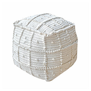 Arrino Pouf, Cotton, Natural White, Pitloom, All Loop 