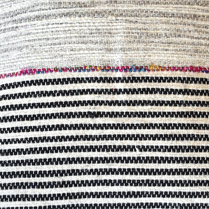 Arta Pillow , Hemp, Wool, Recycled Fabric, Natural, Charcoal, Multi, Pitloom / All Loop